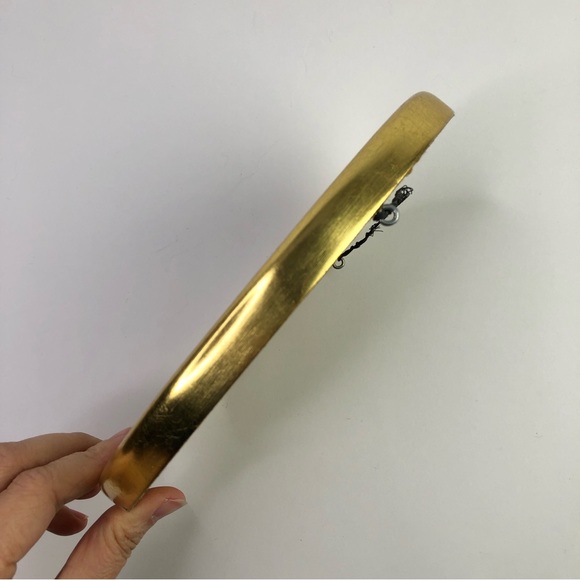 Antique Vintage Gold gilded Oval Picture Frame with Couple Portrait 7.5" x 5.5" - Picture 4 of 7